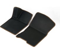 Передние коврики Vicecar ЭВА c 3д лапкой для Mercedes С-класс W205 2013 - 2023 (Мерседес С класс 205) ЕВА EVA без разреза 2DL29036-коричневый