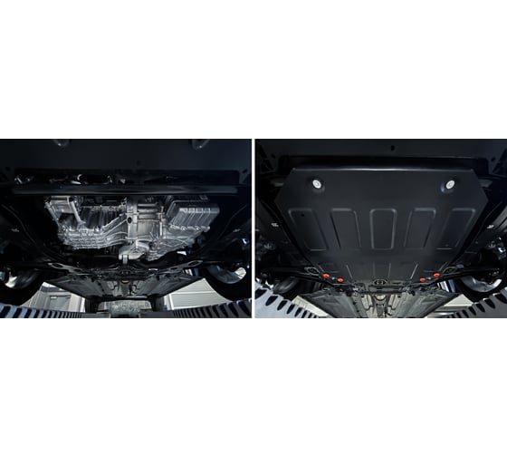 Защита картера+ комплект крепежа АвтоБроня Сталь, GAC GS3, V-1.5, робот, передний, 2023- (рынок РФ) 111.03404.1