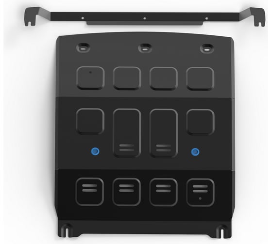 Защита картера + комплект крепежа Rival Сталь, EXEED VX, V-2,0, робот, полный, 2020-; EXEED TXL, V-2,0, робот, полный, 2020- 111.0942.1 1