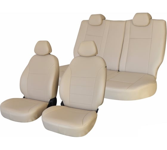 Чехлы на сиденья DEFLY Lexus RX350, 2008-2015, экокожа бежевая Lx5-6K 1