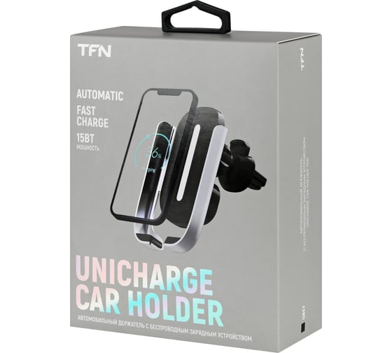 ЗУ беспроводное TFN UniCharge Car 15W black -QI12 TFN-QI12