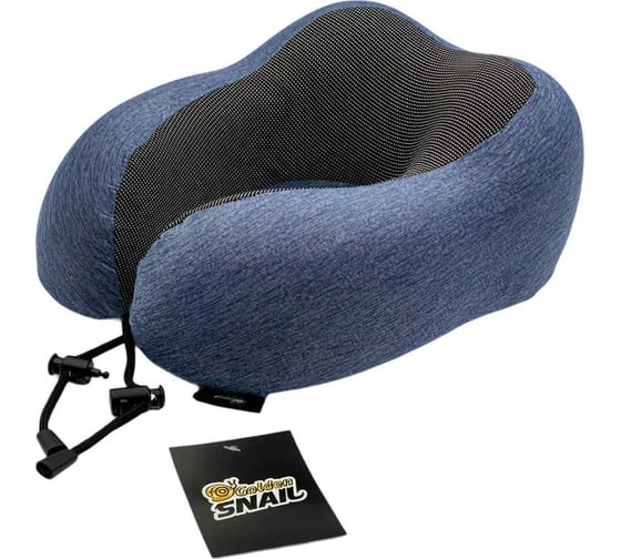 Подушка шейная для путешествий с эффектом памяти Golden Snail GS 0458-3 синий