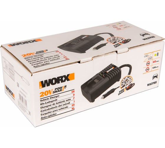 Автомобильное зарядное устройство WORX 20В 2A WA3765
