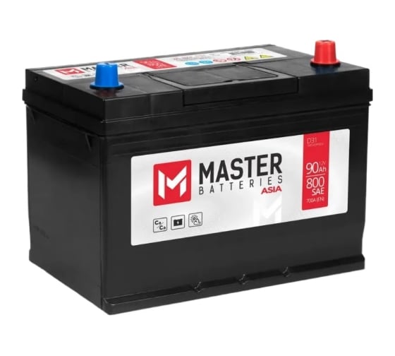 Аккумулятор MASTER BATTERIES Asia 90Ah R+ MBA900 1