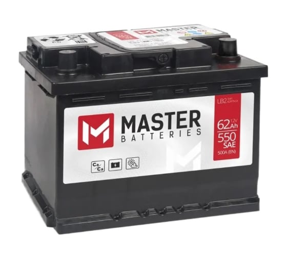 Аккумулятор MASTER BATTERIES 62Ah L+ MB621