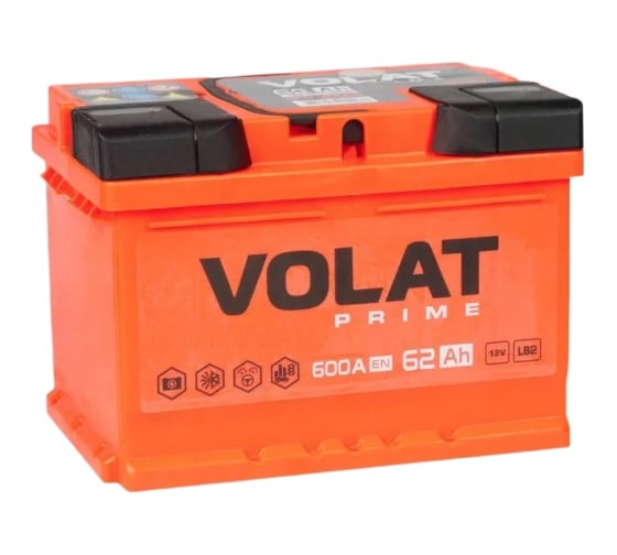 Аккумулятор VOLAT Prime 62Ah R+ (низкий) VS620