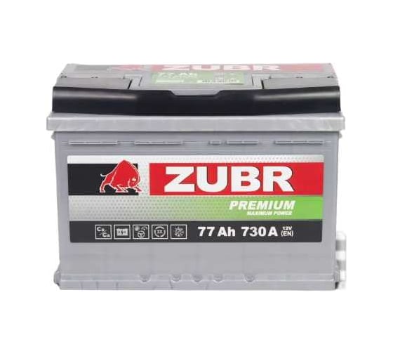 Аккумулятор ZUBR Premium 77Ah R+ (низкий) ZP770