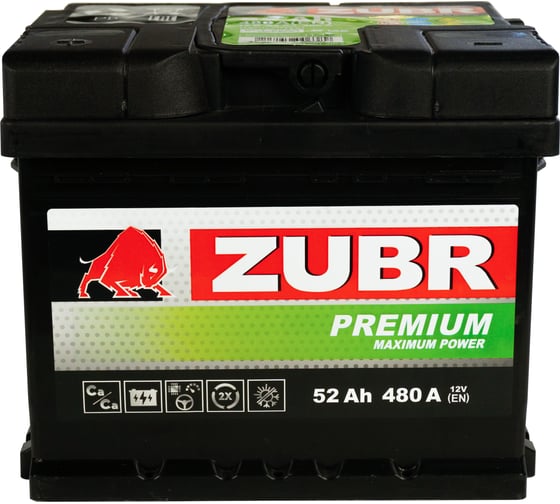 Аккумулятор ZUBR Premium 52Ah L+ (низкий) ZP521