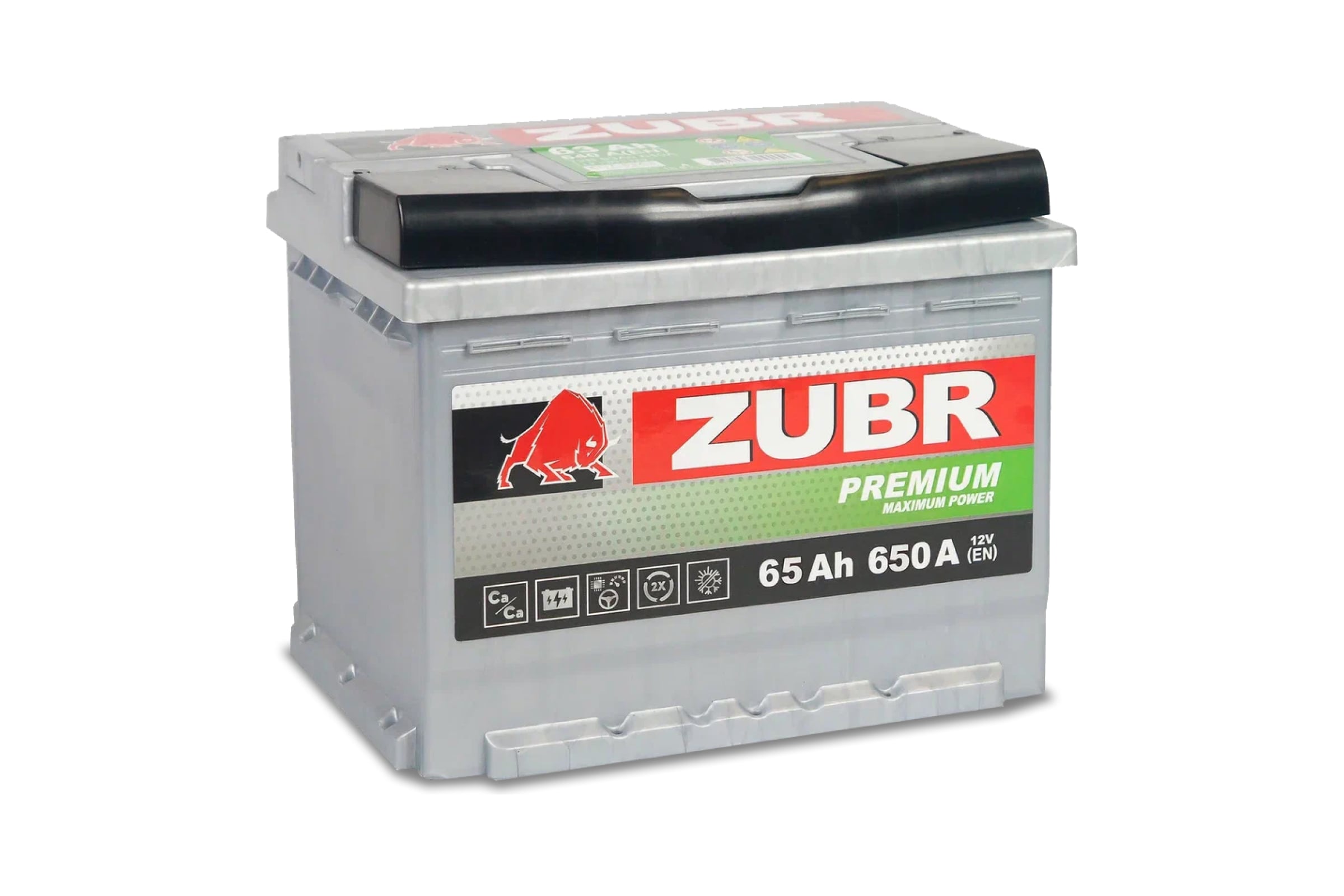 АккумуляторZUBRPremium65AhR+(низкий)ZP650