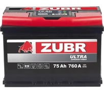 Аккумулятор ZUBR Ultra 75Ah L+ ZU751 34530025