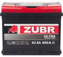 Аккумулятор ZUBR Ultra 62Ah R+ (низкий) ZU620 34530073