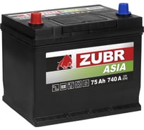 Аккумулятор ZUBR Premium Asia 75Ah L+ (нижний борт) ZPA751
