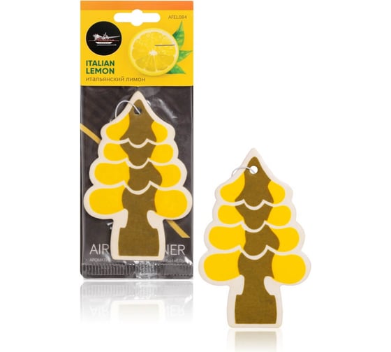 Подвесной картонный ароматизатор Airline ель, итальянский лимон AFEL084 1