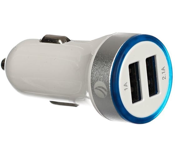 Автомобильное зарядное устройство VCOM 2xUSB, 5 В, 2.1 A, 12-24 В M075/CA-M075