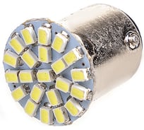 Автолампа диод SKYWAY S25/5, 12V, 22 SMD в блистере, с цоколем, 2-контактная, белая, габариты-стопы, 2 шт. S08201061