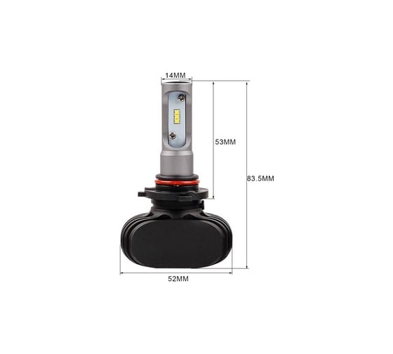 Светодиодные лампы Vizant D5 цоколь HB3 9005 с чипом csp 4000lm 5000k, 2шт. d5hb3