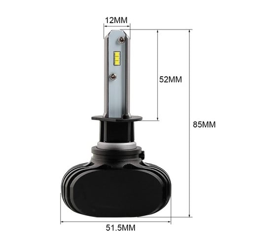 Светодиодные лампы Vizant D5 цоколь H1 с чипом csp 4000lm 5000k, 2 шт. d5h1