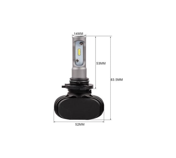Светодиодные лампы Vizant D5 цоколь HB4 9006 с чипом csp 4000lm 5000k, 2 шт. d5hb4