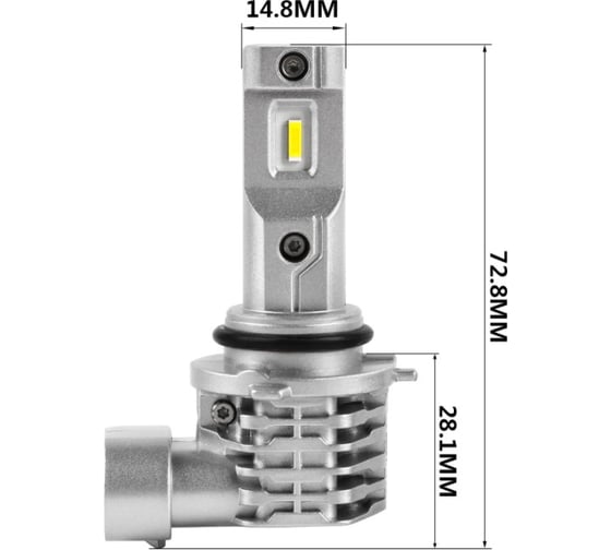 Светодиодные лампы Vizant M4 HB4 9006, с чипом CREE Tech, 4500 лм, 5000 К, 2 шт. m4hb4