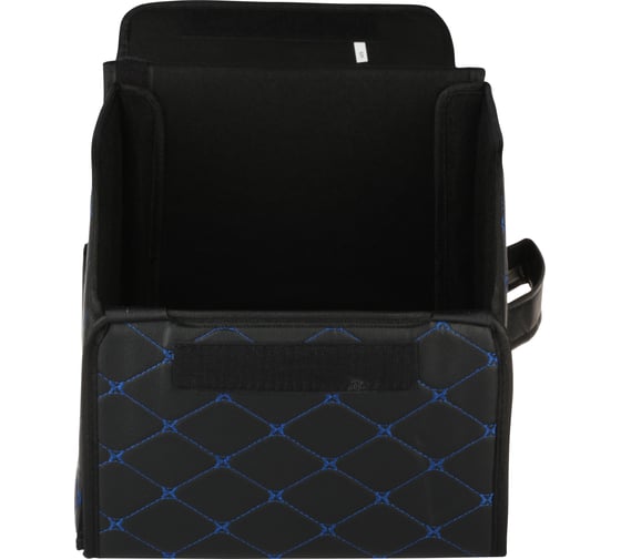 Автомобильный органайзер QUMO S 30x30x30, цвет черный, синяя строчка 33359
