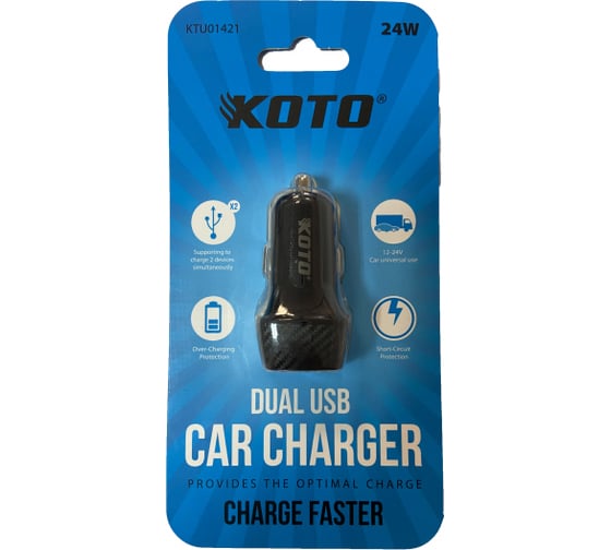 Автомобильное зарядное устройство KOTO KTU01421