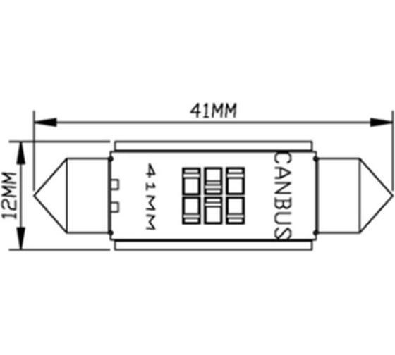 Светодиодные плафонные лампы с обманкой Vizant 41mm цоколь Festoon/C5W/211 600lm 5000k, 2 шт. B346
