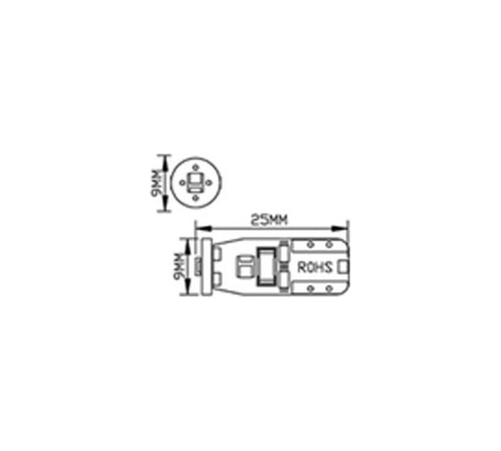 Светодиодные лампы с обманкой Vizant цоколь T10/5W5 300lm 5000k, 2 шт. B298