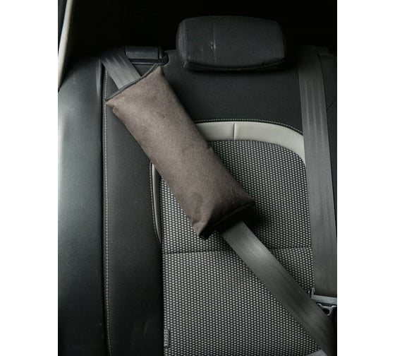 Подушка-накладка на ремень безопасности AvtoTink, коричневый 31008