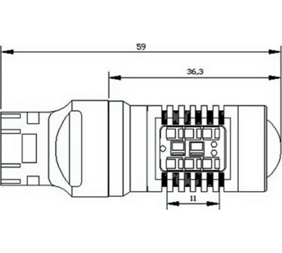 Светодиодные лампы Vizant двухконтактные белый 7443 яркость 600 1200lm 5000k 2 шт. B191