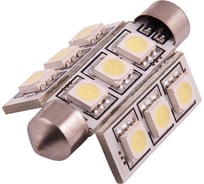 Автолампа SKYWAY диод T4 12V 9 SMD диодов 2-конт Белая Габариты, стопы S08201210