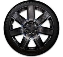Декоративный колпак Lion ГАЛАКСИ черный глянец (пруж.) карбон 16" (2) (8) LW1604