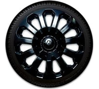 Декоративный колпак Lion А-1 черный глянец (пруж.) 14" (2) (8) AK1404