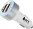 Автомобильное зарядное устройство GCR на 2 USB-порта 4.8 A, белое, LED-индикация VIV51I984 1