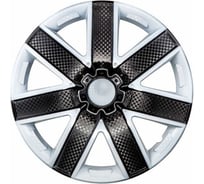 Декоративный колпак Lion ГАЛАКСИ микс бело-черный (пруж.) карбон 13" (2) (8) LW1349