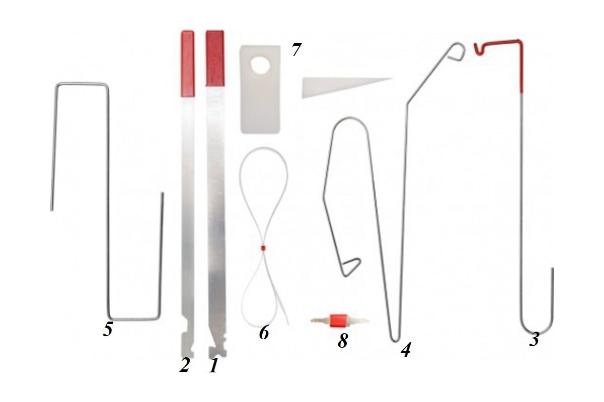 Набор для открывания автомобильных дверей yato yt-08385