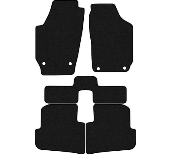 Автоковрики Allmone Standart черные, SKODA FABIA, 2007-2014 г.в. 4401-5YT-F01K 1