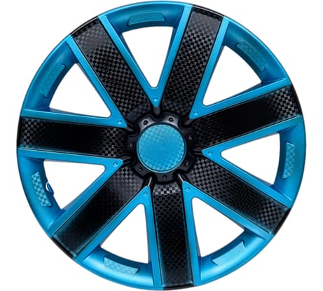 Декоративный колпак Lion ГАЛАКСИ микс сине-черный (пруж.) карбон 15" (2) (8) LW1564