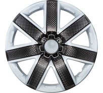 Декоративный колпак Lion ГАЛАКСИ микс бело-черный (пруж.) карбон 16" (2) (8) LW1614