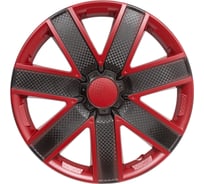 Декоративный колпак Lion ГАЛАКСИ микс бордово-черный (пруж.) карбон 15" (2) (8) LW1530