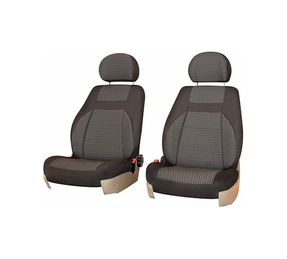 Чехлы на сиденья SKYWAY LADA PRIORA, 2007-2013 г.в., седан, жаккард, 12 предметов, темно-серый, левый руль V005-D2