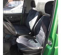 Чехлы на сиденья SKYWAY УАЗ Профи, 3х-местный, 2017-н.в., жаккард, 6 предметов, черный/серый, левый руль U3-2