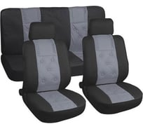 Чехлы для сиденья SKYWAY Prestige-7 велюр 11 предм. черно/серый S01301032