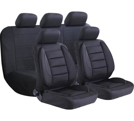 Чехлы для автомобильных сидений KRAFT COMFORT универсальные, полиэстер, черные KT 835637