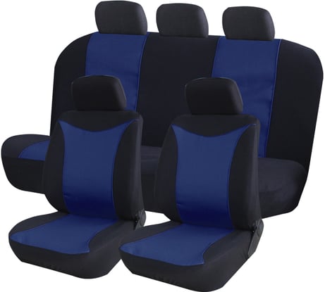 Чехлы для автомобильных сидений KRAFT PRESTIGE универсальные, полиэстер/жаккард, черно-синие KT 835618