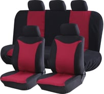 Чехлы для автомобильных сидений KRAFT PRESTIGE универсальные, полиэстер/жаккард, черно-красные KT 835617