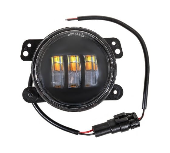 Cветодиодная фара SKYWAY OFF ROAD 125х92 мм круглая 12V/24V 30W 6000К 3 Б+Ж LADA Vesta S07201090 1