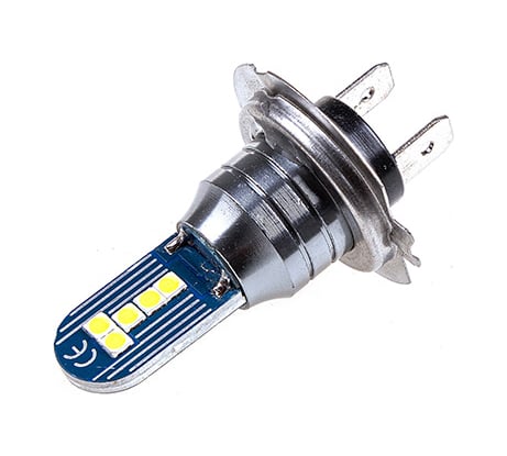 Автолампа SKYWAY диод H7 12-24V 10 SMD 1-конт белая блистер ближний, дальний, компл 2 шт S08202049