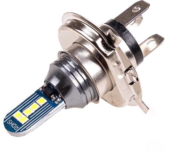 Автолампа SKYWAY диод H4 12/24V 10 SMD диодов 2-конт белая, 2 шт. S08202050