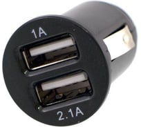 Прикуриватель-разветвитель DolleX на 2 гнезда USB, 1000 mA и 2100 mA PR-28