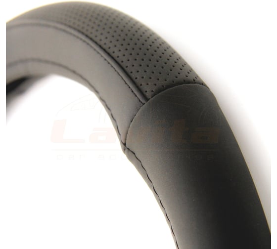 Оплетка на руль LAVITA черная кожанная 37-39 см LA 26-B305-1-M